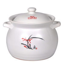 Guanfu Fukang ceramic binaural casserole high-deep soup pot stew pot porridge pot soup pot soup pot heat-resistant open fire household