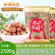 Henan specialty long collar peanuts 5kg garlic marinated milk fragrant salty and flavored shelled snacks specialty nut bagged