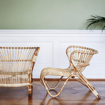 fox chair rattan chine chair single ins sasha chair designer furniture creative artistic vine coattail chair