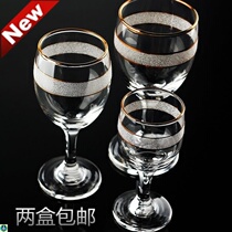  Liquor Creativity Phnom Penh Beer Red Wine Cups Small Number Hotel High Foot Cups Glass Cups Frosted Home Drinking