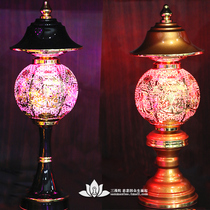  Sanmanto Buddha front Buddha lamp Household LED Lotus lamp Buddhist God of Wealth Lamp Hollow shrine Lamp Changming Lamp ornaments