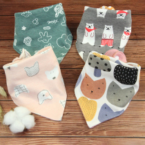Baby fashion trend increases spring and autumn towel saliva baby thickened triangle scarf boy girl bib scarf Korean version
