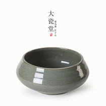 Big porcelain hall antique coarse pottery tea washing large goyao kiln tea bowl washing pen washing Cup kung fu tea set ceramic accessories
