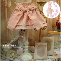 Up and down lotus leaf stickup butterfly knot small terraced table lamp cloth art table lamp Bedroom table lamp Field Garden Style Table lamp