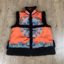 Cloud decoration totem 2021 original ethnic style womens handmade embroidery group Long plus cotton plus wool casual horse clip