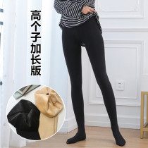 High lengthened leggings winter plus velvet thickened extra thick one-piece pantyhose light leg artifact stepping pants