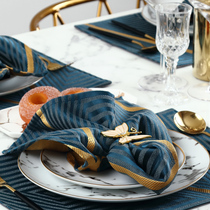 Dream lover Western food napkin meal buckle Japanese hotel restaurant Western style light luxury folding flower rub Cup fabric custom