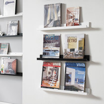 Wall shelf decoration living room wall bookshelf solid wood storage partition display rack ins wall plate