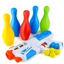 Multi-function battle childrens toy gun shooting bowling set firing soft ball water spray dual-purpose boy soft bullet gun