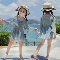 Childrens swimsuit Girls and girls split bikini Three-piece set Childrens baby princess girl swimsuit Parent-child swimsuit