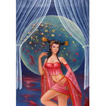 Sun Zhonghai Dream Peach Blossom Realistic oil on canvas