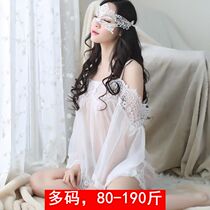 Lace new chinlon thin yarn sleeping dress female harnesses overdraft plus size fat mm Spice Cute Princess Lingerie