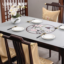 Atmospheric new Chinese-style waterproof oil-proof anti-scalding disposable tablecloth dining table leather table mat household silicone coffee table mat