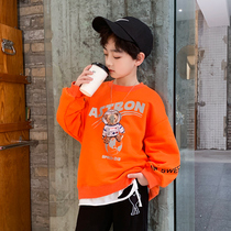 Boys autumn clothes foreign-style vests 2021 new childrens base shirt spring and autumn childrens clothing Korean version of handsome tide