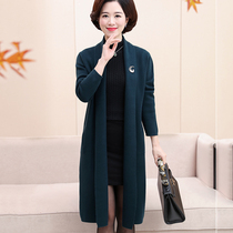 2021 Autumn Clothing Mom Wind Dress Noble Ocean Spring Autumn Dress Jacket Long Sleeves Mid Aged 40-50 middle aged womens clothing