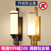 New Chinese wall lamp Bedside bedroom wall lamp Simple club aisle Corridor wall Living room wall lamp Glass hotel project