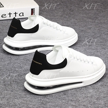 Hong Kong Boomer Men Shoes 2022 New Breathable Little White Shoes Air Cushion Heightening Thick Bottom Lovers Casual Low-Help Board Shoes