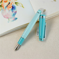 Japan NAGASAWA X Writing Music Cooperation Limited West Dancer Pearl Blue 14K Gold Tip Fountain Pen 2020 Reengraving