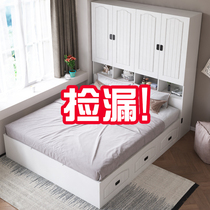 Wardrobe Bed Integrated Small Family Type Childrens Bed Cabinet Combined Suit Multifunctional Cloakroom Bed tatami storage beds