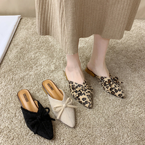 Boomer Baotou Half slipper female 2022 Summer time No heel Lazy Shoes Custard Sandals 100 hitch Mueller shoes