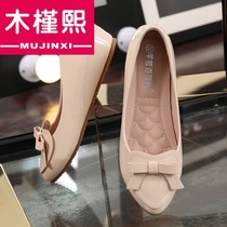 Pregnant woman 31 increase 32 flat single shoes wedge heel small size 33 womens shoes 2018 summer new Doudou shoes shallow mouth