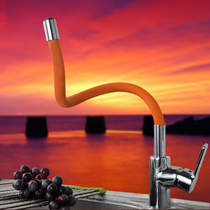 Porcelain copper single hole color Vientiane vegetable basin sink faucet hot and cold universal kitchen faucet rotating