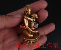 Tantric Nepal Tibetan Buddha Happy Buddha Pocket Bronze Statue Brass Buddha Statue Bronze Bronze Statue Small ornaments