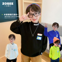 Left West boy hit undershirt child half high collar inside lap long sleeve T-shirt CUHK Tong Autumn Winter 2021 New wave Scout