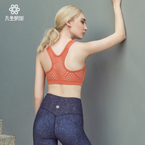 Van Holy Yoga shockproof gathering sports underwear women hollow beauty back fitness yoga vest with chest pad F09102