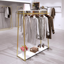 Clothing Store Rack Hanger Double Platoon Middle Island Landing Clothes Hanger Womens Clothing Shop Double Bar Child Clothing Display Rack Shelf