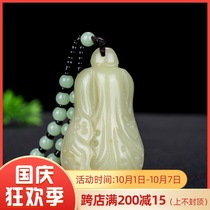 Xinjiang Hetian Jade sugar jade cabbage meets Baicai jade pendant Jade transfer pendant natural jade necklace