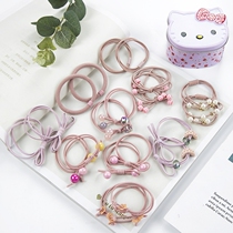 Childrens headdress Girls  hair accessories Tie hair Rubber band Female baby does not hurt hair Rubber band Hair circle Cute pearl headband