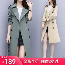 2021 new spring and autumn tide large size womens clothing fat mm fried street age reduction foreign style net red long temperament windbreaker jacket