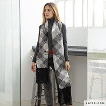 Spanish imported wool yarn dyed wool thread British grid automatic Jacquard thread hand-woven scarf thick wool