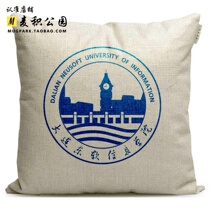 Dalian Dongsoft Information College surrounding graduation souvenirs custom badge gift relying on pillow sofa cushion pillow