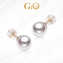 GiO jewelry akoya pearl stud female 18K gold temperament earrings 2021 new big high grade earrings