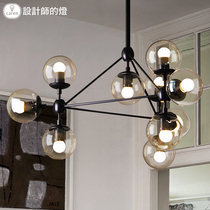 Designers lamp American country creative living room lamp wrought iron European chandelier retro restaurant Mo Dao magic bean chandelier