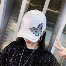 Cap Children Han Edition Tide 100 lap net red Duck Tongue Cap Summer Fashion Butterfly Drilling Sun Hat Spring Autumn Baseball Cap