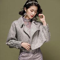 Winter woolen coat 2019 new womens fashion lapel small fragrant wind loose Joker short shawl 80986