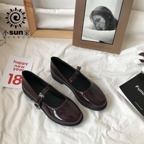 Korean ulzzang patent leather shoes retro Mary Jane shoes women 2021 new single shoes chic students autumn and winter