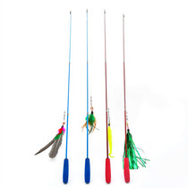 Cat Toy Three-section Telescopic Rod Teasing Cat Stick Replacement Head Teasing Cat Stick Cross-border Amazon Teasing Cat Stick Suit