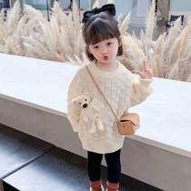 Cartoon 2020 new sweater long sleeve childrens girls spring and autumn childrens clothing sweater female baby net red packet return