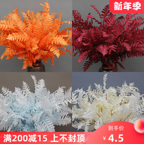 Simulation of Big Cypress leaves serrated leaves Locust leaves wedding flowers fake flowers wedding hall flower arrangement soft arrangement