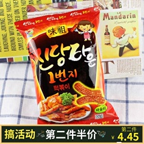 Korean spicy imported food nine-day brand flavor ancestor spicy fried rice cake strips 100g bag crispy sweet snacks