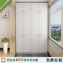 Multi-layer solid wood balcony shoe cabinet Large capacity locker Home door storage shoe cabinet locker Moisture-proof sunscreen