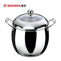 Shunfa kitchen bulky pan deep soup milk pan without coating rebase 304 stainless steel home gas induction cookers 16cm