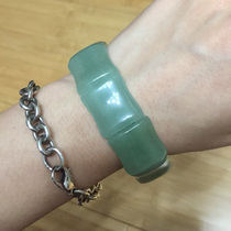 Natural Dongling Jade Jade Jade a goods hand row green bracelet men and women transfer jade beads bergamot string jade bracelet