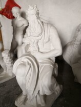 Gypsum statue Moses gypsum sculpture ornaments European art sketch teaching aids statue Moses still life plaster sculpture factory
