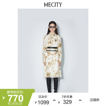 Ms. MECITY 2022 Fall New Snowspun Collection Waist Printed Shirt Style Long Sleeve Dress Woman 544921