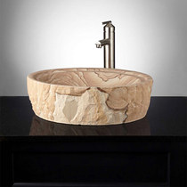 Onstage basin natural sandstone art S41 European style Mediterranean retro toilet balcony washbasin washbasin